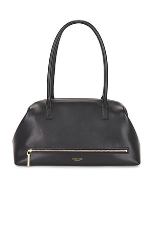 VERAFIED Medium Black Club Bag in Black