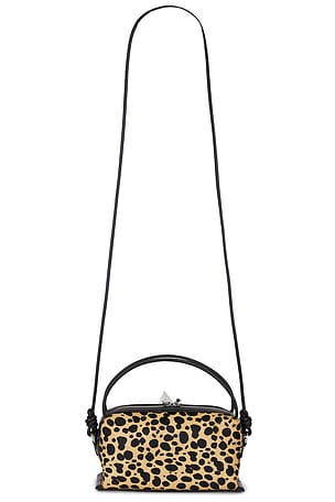 VERAFIED Cheetah Cafe Mini Bag in Brown