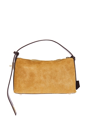 VERAFIED Suede Hobo Bag in Tan