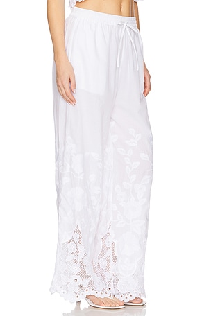 vitamen A PANTALON FLORA en Blanc