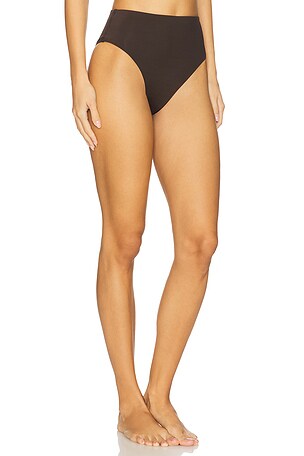 vitamin A Barcelona High Waist Bikini Bottom in Black