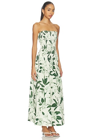 Verandah Smocked Summer Maxi Dress in Sage