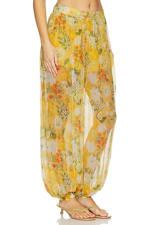 Verandah Floral Balloon Pants in Mustard