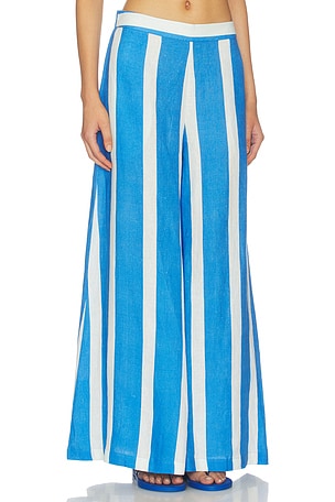 Verandah Linen Lounge Pants in Blue
