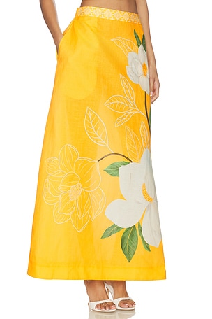 Verandah Magnolia Maxi Skirt in Yellow