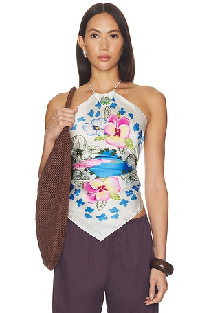 Hydrangea Crystal Scarf Blouse Verandah
