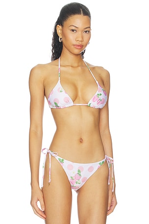 Verandah Triangle Bikini Top in Pink