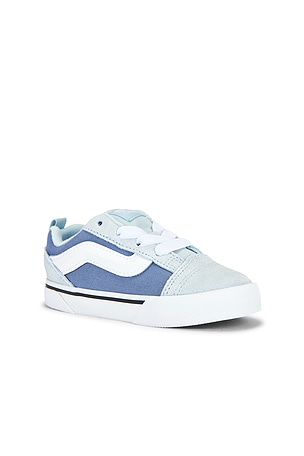 Vans Toddler Knu Skool Elastic Lace in Blue