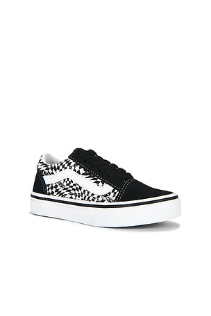 Vans Kids Old Skool Sneaker in Black & White