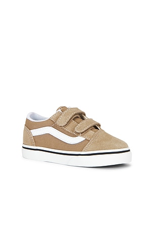 Vans Toddlers Old Skool V Sneaker in Tan