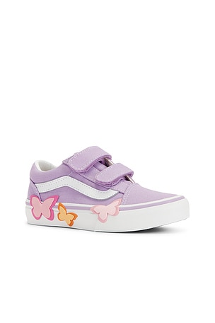Vans Kids Old Skool V Butterfly in Lavender