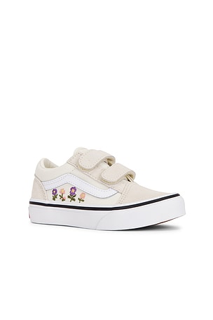 Vans Kids Old Skool V Sneaker in White. Size 13. Also