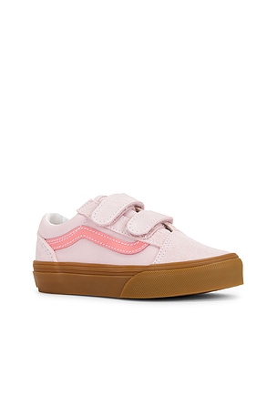 Vans Kids Old Skool V Sneaker in Pink. Size 13. Also