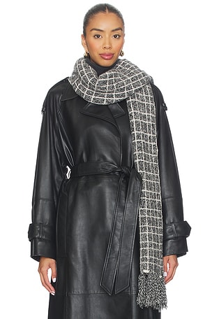 Lindsey Check Knit Scarf Varley