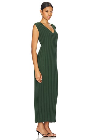 Varley Christine Maxi Dress in Dark Green