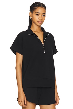 Varley Ritchie Short Sleeve Sweatshirt in Black