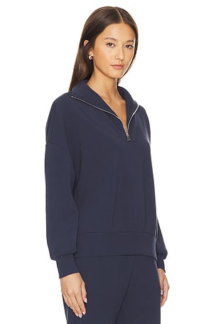 Varley Hawley Half Zip Sweatshirt in Navy