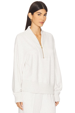 Varley Sally Half Zip Sweatshirt in Ivory