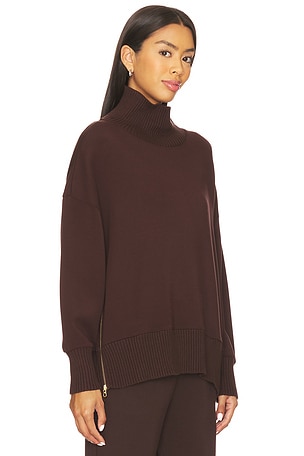 Varley Barker High Neck Sweater in Brown