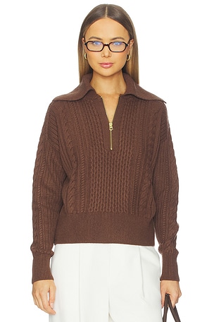 Camello Relaxed Cable Half Zip Sweater Varley