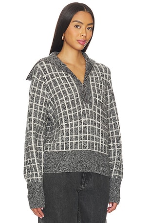 Varley Furley Half Zip Knit in Grey