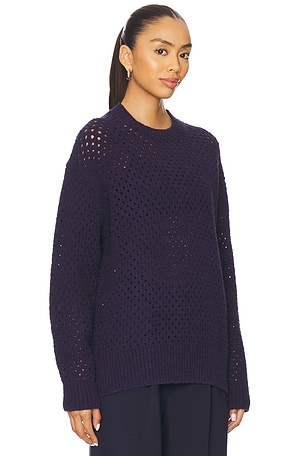 Varley Grady Boucle Knit Sweater in Navy