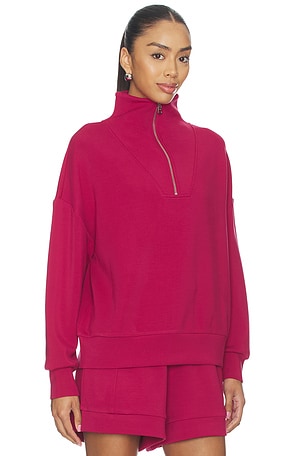 Varley Hawley Half Zip Sweater in Burgundy