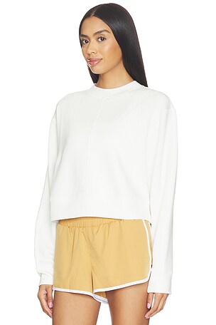 Varley Tasmin Cropped Sweater in White