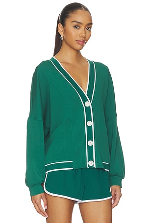 Varley Decker Off Court Cardigan in Green