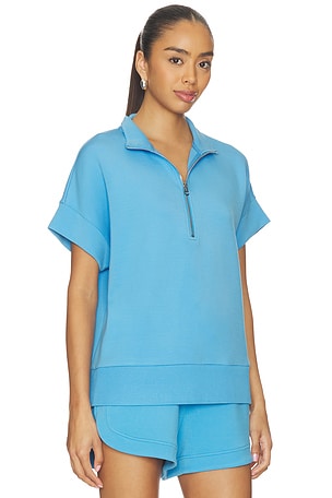 Varley Ritchie Short Sleeve Sweater in Blue