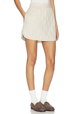 Varley Florin Quilted Skirt in Ivory