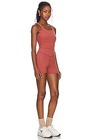 Varley Let's Move Bates Romper in Rust