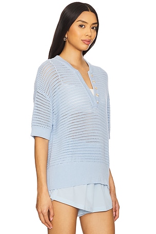 Varley Callie Knit Top in Baby Blue