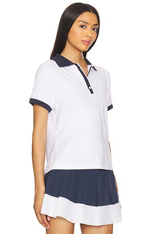 Varley Wisley Performance Polo Top in White
