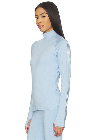 Varley Always Warm Mock Neck Baselayer Top in Blue. Size XL. Also