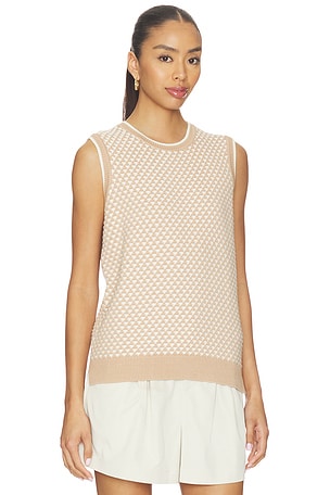 Varley Jenson Stitch Knit Tank Top in Taupe
