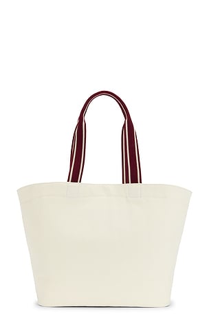 Varley Robinson Canvas Club Tote Bag in Ivory