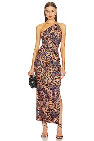 Strappy One Shoulder Maxi Dress Victor Glemaud