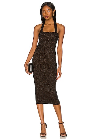 Victor Glemaud Halter Triangle Dress in Black | REVOLVE
