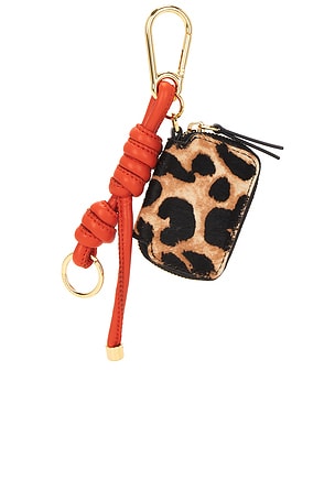 LEOPARD ZIP POUCH BAG CHARM Veronica Beard