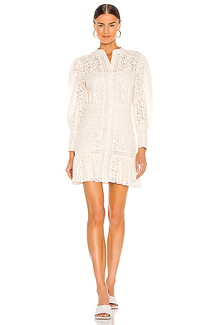 chinese dress ladies Shanice Lace-Trim Mini Dress in White