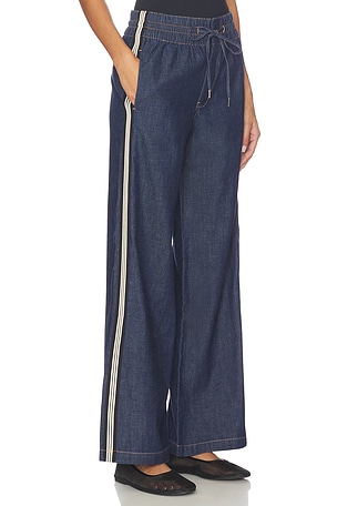 Veronica Beard Taylor High Rise Wide Leg in Blue