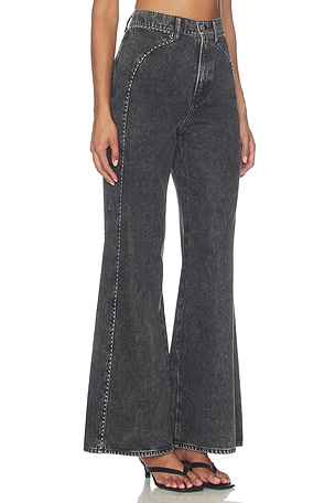Veronica Beard Grant High Rise Wide Leg Jeans in Black. Size 30. Also
