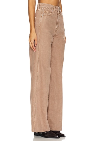 Veronica Beard Taylor High Rise Wide Leg in Beige