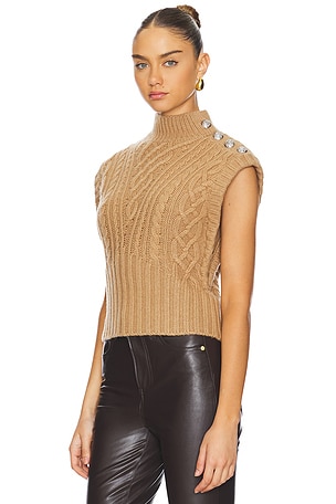 Veronica Beard Holton Knit Vest in Beige