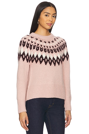 Veronica Beard Anne Fairisle Pullover in Pink. Size XS. Also