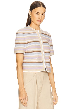 Veronica Beard Wyatt Jacket in Tan,Blue