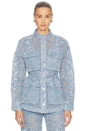 Lane Jacket W/ Burnout Floral Veronica Beard