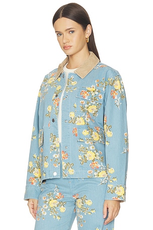 Veronica Beard Leighton Jacket With Cord Collar in Blue. Size XS. Also