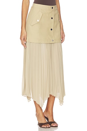 Veronica Beard Patricka Skirt in Tan